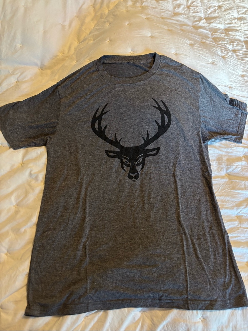Men's Dark Gray Deer Graphic Tee